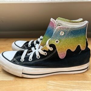 Converse All-Star Chuck Taylor Glitter Rainbow High-Top Sneakers | Women's Sz 5